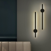 北歐極簡個性創意線條壁燈現代簡約樓梯臥室背景墻網紅長條床頭燈