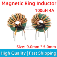 10pcs T9*5*3mm Common Mode Choke Coil Power Inductor Magnetic Ring Filter 100uH 4A Parallel winding Wire diameter 0.6mm