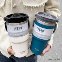 Tyeso 600/750/900/1050/1200ML Stainless Steel Thermo Bottle Car Coffee Cup Tumbler Cold And Hot Thermos Mug Travel Insulated Mug