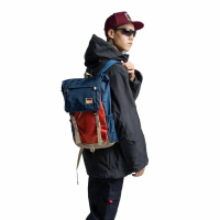 Tas Ransel Kalibre Timeless Essence 01 Navy Orange 911688 485 Original Backpack 17L Traveling Study 