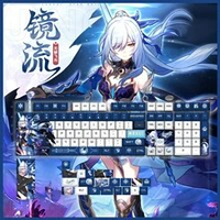 129 Keys/Set Jingliu Honkai Star Rail Cute Sexy Girl PBT Cherry Profile for MX Switch Keycap for Mechanical Keyboard Game Custom