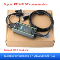 USB-MPI Programming Cable 6ES7972-0CB20 USB To MPI/DP/PPI Network Adapter For Siemens S7-200/300 /400 PLC System