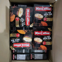 5 Hộp cafe Maccoffee Đen Đá Hộp 10 Gói ×22 Gam Date Mới. cà phê