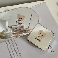 Portable Contracted Cute Little Bear Contact Lens Case for Party Lady Holder Storage Eye Care Container with Mirror Lenses Box