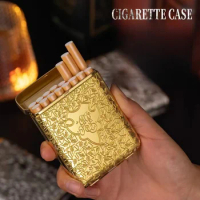 Vintage Engraved Cigarette Case, Shelby Container, Pocket Holder, Cigarette Organizer, Gift Box for Men