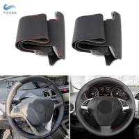 For Fiat Bravo Doblo Opel Combo Grande Punto Linea Qubo For Vauxhall Perforated Microfiber Leather Steering Wheel Cover Fabric