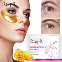 Vitamin C Hydrating Eye Mask Anti-Wrinkle Firming Lifting Fade Fine Lines Moisturizing Eye Patches Brighten Skin Care Products