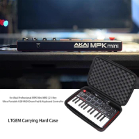 LTGEM Hard Carrying Case for Akai MPK Mini MK2/3 and MPK Mini Play MIDI Keyboard Controller Storage Bag