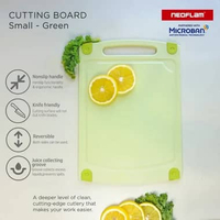 NEOFLAM Cutting Board Talenan Anti Bakteri Non-Slip Handle Dishwasher Safe Semplice Green
