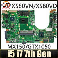 Mainboard For ASUS Vivobook Pro 15 N580V NX580V FX580V M580V X580VN X580VD Laptop Motherboard I5 I7 7th Gen CPU GTX1050 MX150