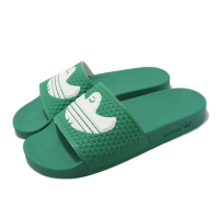 【adidas 愛迪達】x Mark Gonzales Shmoofoil 拖鞋 鬼魂 綠 白 男鞋 聯名 愛迪達(HQ2033)