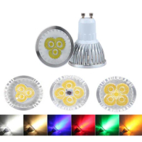 10X LED lighting GU 10 LED Spotlight MR16 E27 GU10 LED Lamp 3W 4W 5W 220V 12V Red green blue yellow Lampada LED Bulb Spot light