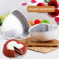 Aluminium alloy Heart Shape Cake mould Reusable Cake Pan DIY Anti-heating Non-sticky Mousse Pastry Baking Mold 3/6/8 Inch