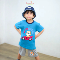Stelan Anak Laki Laki Stelan Katun Wild Racing (2-4 Tahun)