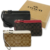 COACH 新款雙層大手拿包/零錢包禮盒(大款-多色供選)