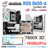 Socket AM5 ASUS ROG STRIX B650-A GAMING WIFI 6E M.2 Gaming Motherboard With AMD R7 7800X 3D CPU Asgard 6400MHz 32GB Memory Combo