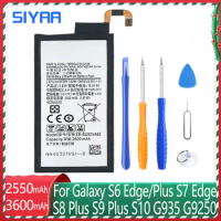 SIYAA Phone Battery For Samsung Galaxy S5 S6 Edge Plus S7 Edge S8 S8Plus S9 Plus S10 J7 Note 2 Ace 2 G935 G9250 SM-G930F G9200