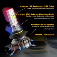 AUXITO 2ชิ้น H8 H9 H11 LED ไฟตัดหมอกหลอดไฟ C An BUS ข้อผิดพลาดฟรี12โวลต์6500พัน3000พัน H10 880 5202 LED ไฟตัดหมอกวันขับรถวิ่งไฟ