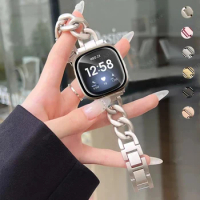 Chain Metal Watch Band For Fitbit Versa 4 Strap Fitbit Sense Fitbit Versa 3