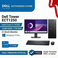 Dell Tower ECT1250 Desktop PC / PC Dell Tower - Core i7 14700 16GB 1TB Windows 11 Pro 3 Years Warran