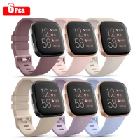 6Pcs Silicone Sport Watch Band For Fitbit Versa 1/Versa 2/Versa Lite Strap Wristband For Fitbit Versa SE Bracelet Replacement