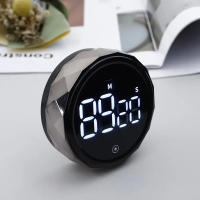 Jam Henti Magnetik LED Digital Timer Elektronik Kompak Countdown Timer Senyap Berputar Visual Timer
