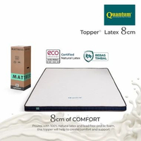 Topper Kasur Quantum Latex 8cm | Natural Latex | Kasur Ergonomis 140 x 200