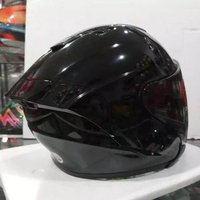 HELM NJS KAIROZ SOLID HITAM GLOSS ORIGINAL - Full Face - Single Visor Light Smoke - DD Ring - S M L 