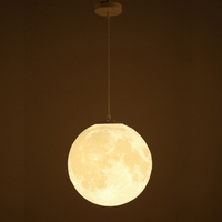 貨源3d打印月球燈創意個性寬電壓/110V出口燈具星球吊燈