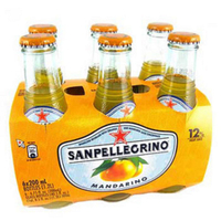 S.Pellegrino 聖沛黎洛 氣泡水果水(金橘口味)200mlX24瓶X箱(玻璃瓶)