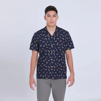 เสื้อเชิ้ตผู้ชายแขนสั้น ทรงปกติ รุ่น JH S2SSP112-RG - สีกรมท่า