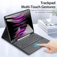 Magic Keyboard with Protective Case for iPad Pro 11 12.9 Air 4 5 2022 Case Bluetooth Magnetic Case Mini iPad Wireless Keyboard