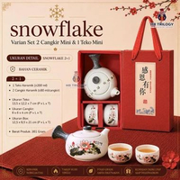Hampers Tea Set Keramik Premium Chinese Tea Pot Classic Set Hampers Gift Cangkir Teko Teh Set Hadiah