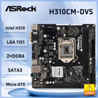 ASRock H310CM-DVS Motherboard Intel H310 LGA 1151 DDR4 PCI-E 3.0 Micro ATX support 9th/8th gen Core i7-9700F i3-8100 cpu