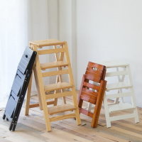 梯多功能折疊梯凳伸縮人字梯實木二三四步登高樓梯椅置物