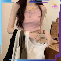 GTT TankTop 6836 Crop Top Wanita Motif Square Knit Atasan Wanita