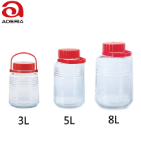 【ADERIA】日本製梅酒罐 超值組合 8L+5L+3L(玻璃罐 梅酒罐 儲物罐)