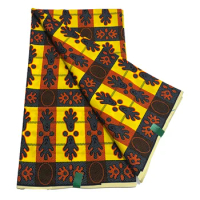 Hot Sale African Prints Fabric Hollandais Wax 6 Yards Ankara African Java Print Wax Fabric