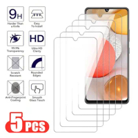 5Pcs Full Tempered Glass For Samsung Galaxy A02 A12 A22 A32 A42 A52 A72 Screen Protector M62 M52 M42 M32 M22 M12 Protective Film