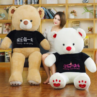 Big High Quality 4 Colors Teddy Bear With T-shirt Stuffed Animals Bear Plush Toys Doll Pillow Kids Lovers Valentine's Day Gift