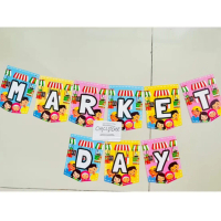 Banner karakter Market day/tugas sekolah