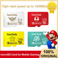 SanDisk micro SD Card Licensed for Nintendo-Switch 512G 256G 128G 64G Memory Card High speed up to 100MB/s Game Expansion Card