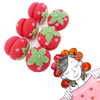 日本神奇草莓海綿捲髮球睡眠捲髮球(12入)