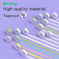 PeriPage Label Printer L1 Official Tape White Colorful Transparent Sticker Sticky Paper Journal Item Folder Tag