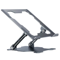 Laptop Stand Ergonomic Aluminum Height-Adjustable Computer Stand Desktop Laptop Stand for 11-17 Inch Laptop Silver