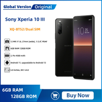 Sony xperia 10III XQ-BT52 10 iii Octa-core 6.0inches Mobile Phone 6GB RAM 128GB ROM 12MP Rear Camera Dual SIM 4500mAh Android Fingerprint Smartphone Used 98 new
