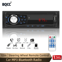 BQCC Car Radio 1 din Stereo Player Digital Bluetooth Car MP3 Player FM Radio Stereo Audio Music USB/SD with In Dash AUX Input