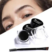 Eye Brow Enhancers Cream &amp; Eyebrow Gel With Brush Waterproof Pomade Makeup Gel For Eyebrows Dye Waterproof Natural Brow Tint