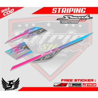 Striping Transparan Smash 110 Old Varian Warna - Stiker Semifull Smash 110 Titan Old Desain - SSMSH