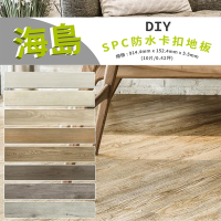 【貝力地板】海島 石塑防水DIY卡扣塑膠地板-共八色(1箱/0.42坪)